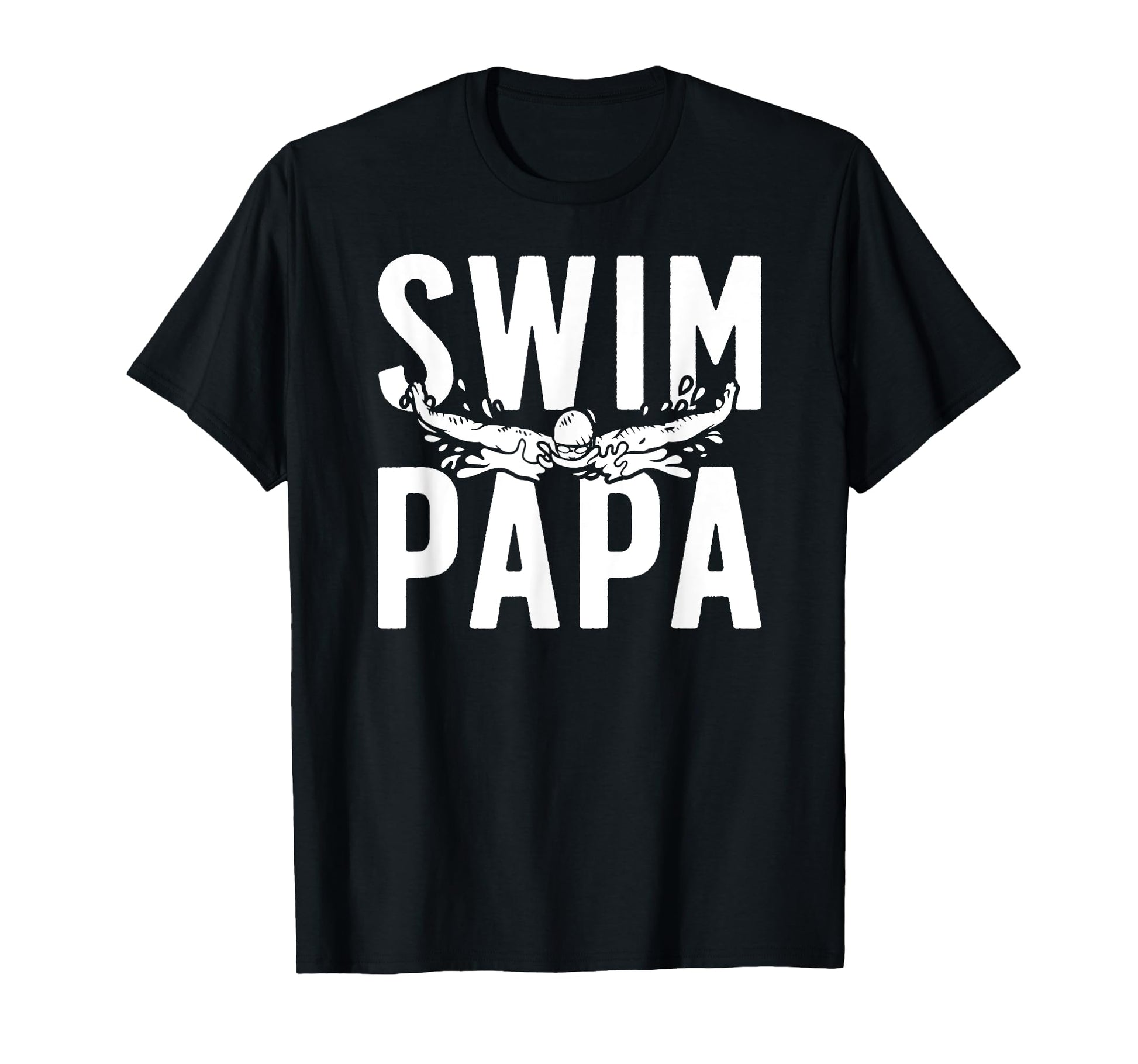 Swim Papa Swimmer Papa Swimming Papa T-Shirt - Minimalist Print for Adults - T-Shirt, Sweatshirt, Hoodie