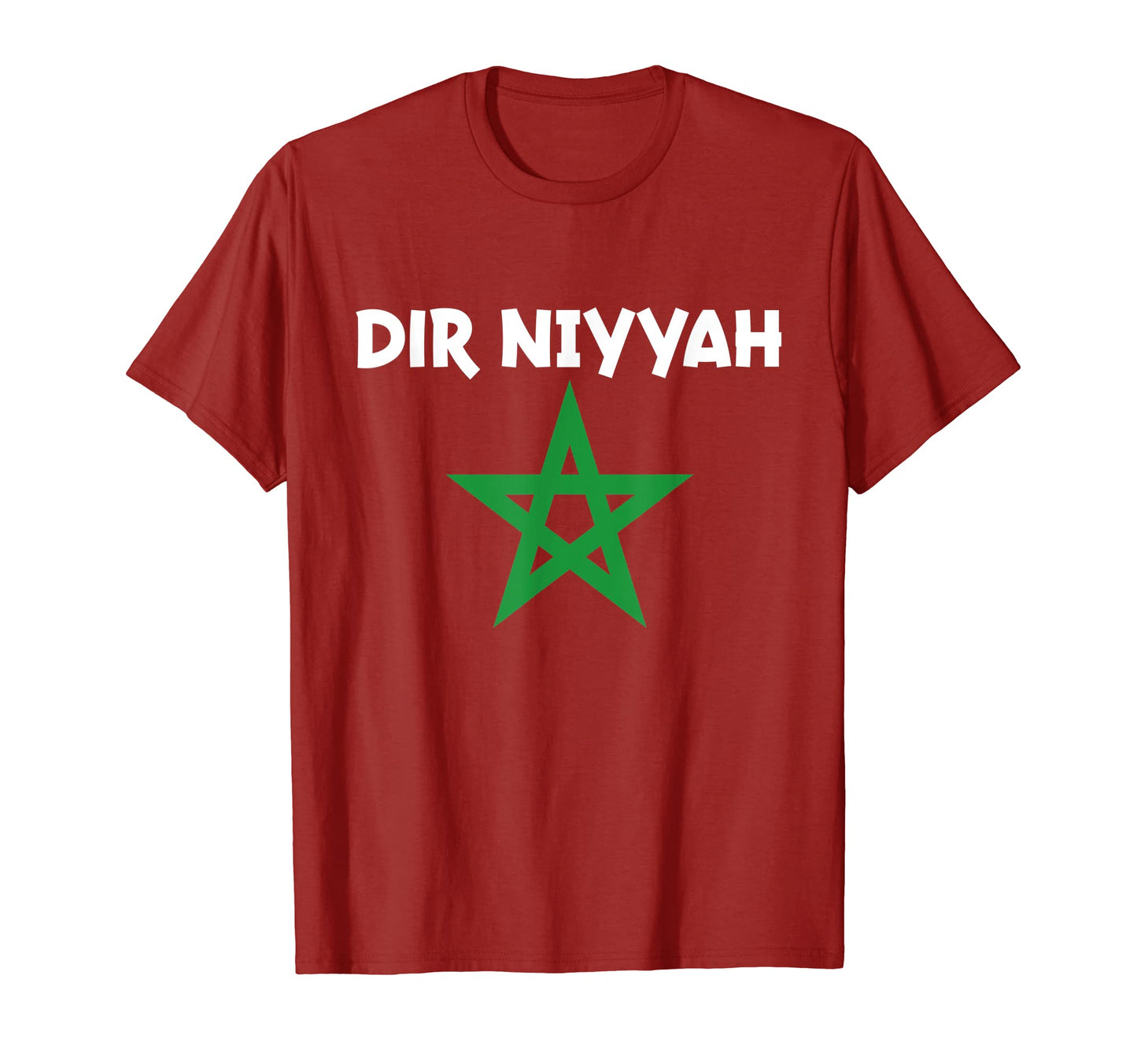 Dir Niyyah Moroccan Flag Morocco T-Shirt - Casual Everyday Wear Men Women - T-Shirt, Sweatshirt, Hoodie