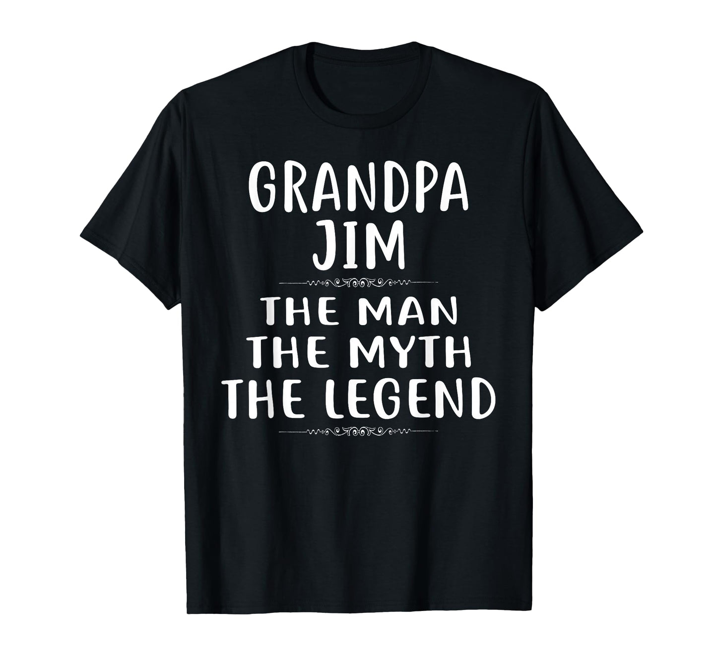 Grandpa Jim Myth Legend Jim Jimmy T-Shirt - Minimalist Print Men Women - T-Shirt, Sweatshirt, Hoodie