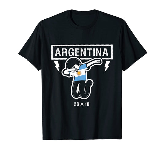 Argentina Dabbing Soccer Fan Jersey T-Shirt - Unique Graphic for Adults - T-Shirt, Sweatshirt, Hoodie