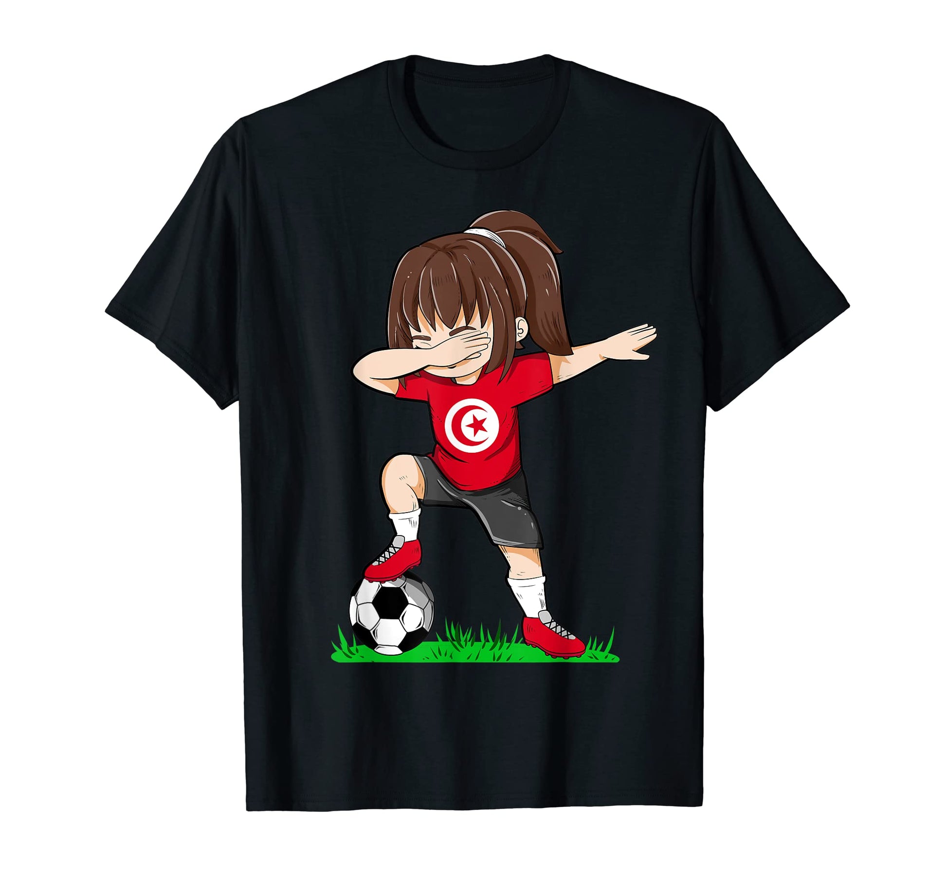 Soccer Tunisia Jersey Tunisian Flag T-Shirt - Custom Art Print for Adults - T-Shirt, Sweatshirt, Hoodie