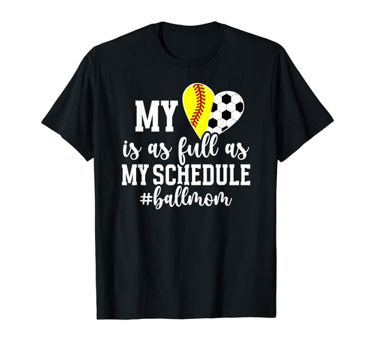 Ball Mom Proud Softball Soccer Mom T-Shirt - Graphic Print Men Women - T-Shirt, Sweatshirt, Hoodie