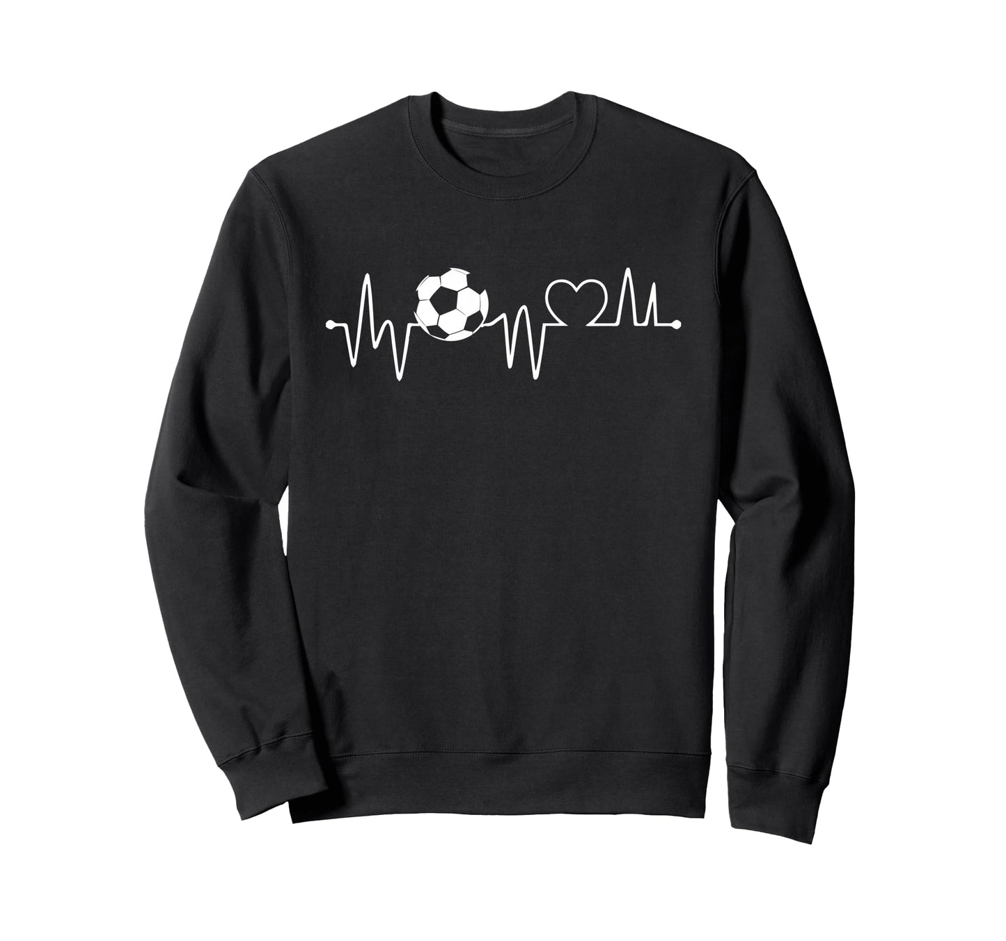 Soccer Heartbeat Soccer Ball Sweatshirt - Custom Art Print for Adults - T-Shirt, Sweatshirt, Hoodie