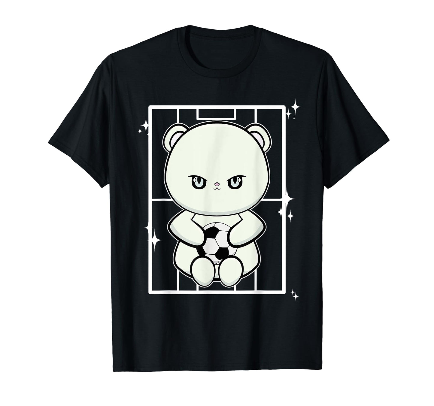 Polar Bear Playing Soccer T-Shirt - Custom Art Print Men Women - T-Shirt, Sweatshirt, Hoodie