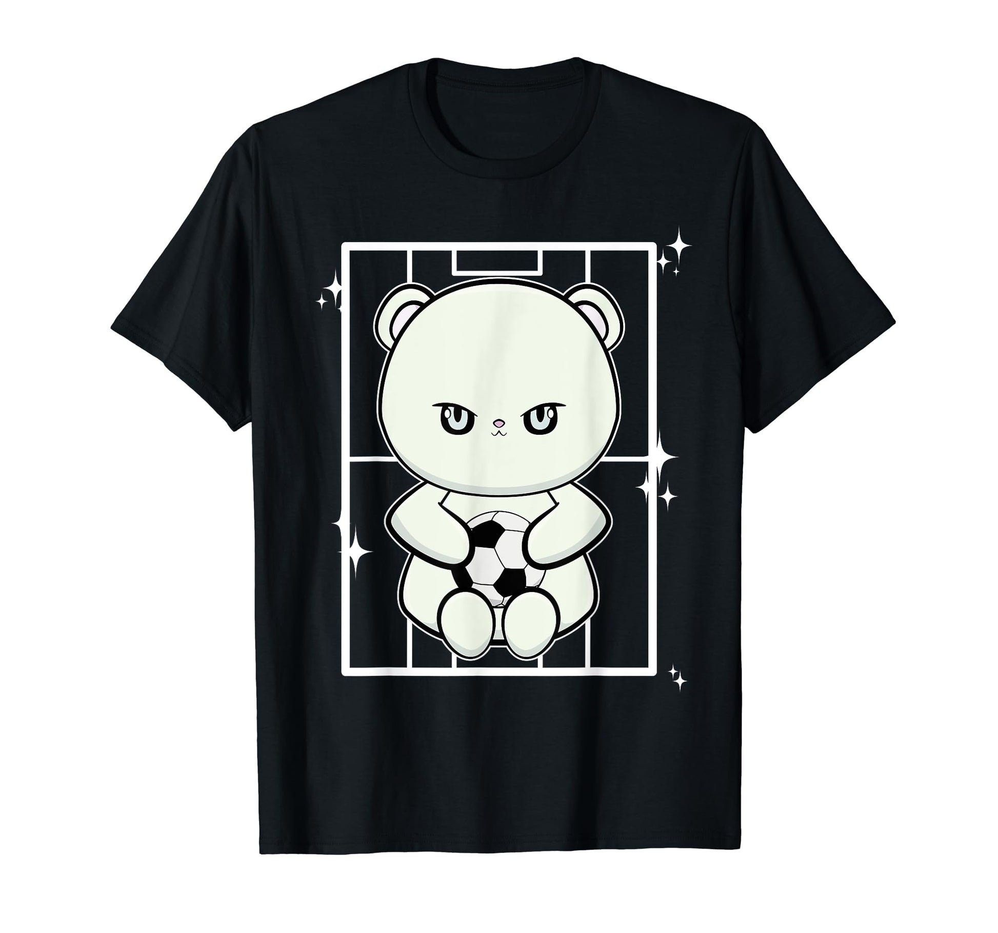 Polar Bear Playing Soccer T-Shirt - Custom Art Print Men Women - T-Shirt, Sweatshirt, Hoodie