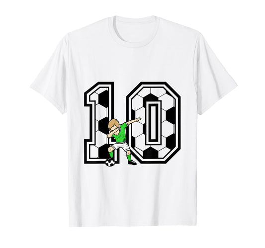 10Th Birthday Soccer Player 10 Years Old T-Shirt - Trendy Graphic Unisex - T-Shirt, Sweatshirt, Hoodie