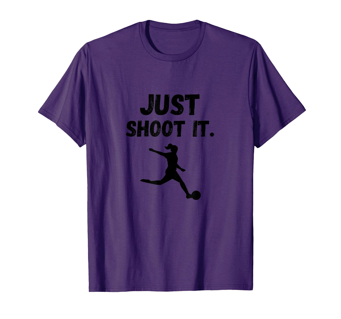 Soccer Player Just Shoot It T-Shirt - Aesthetic Graphic Men Women - T-Shirt, Sweatshirt, Hoodie