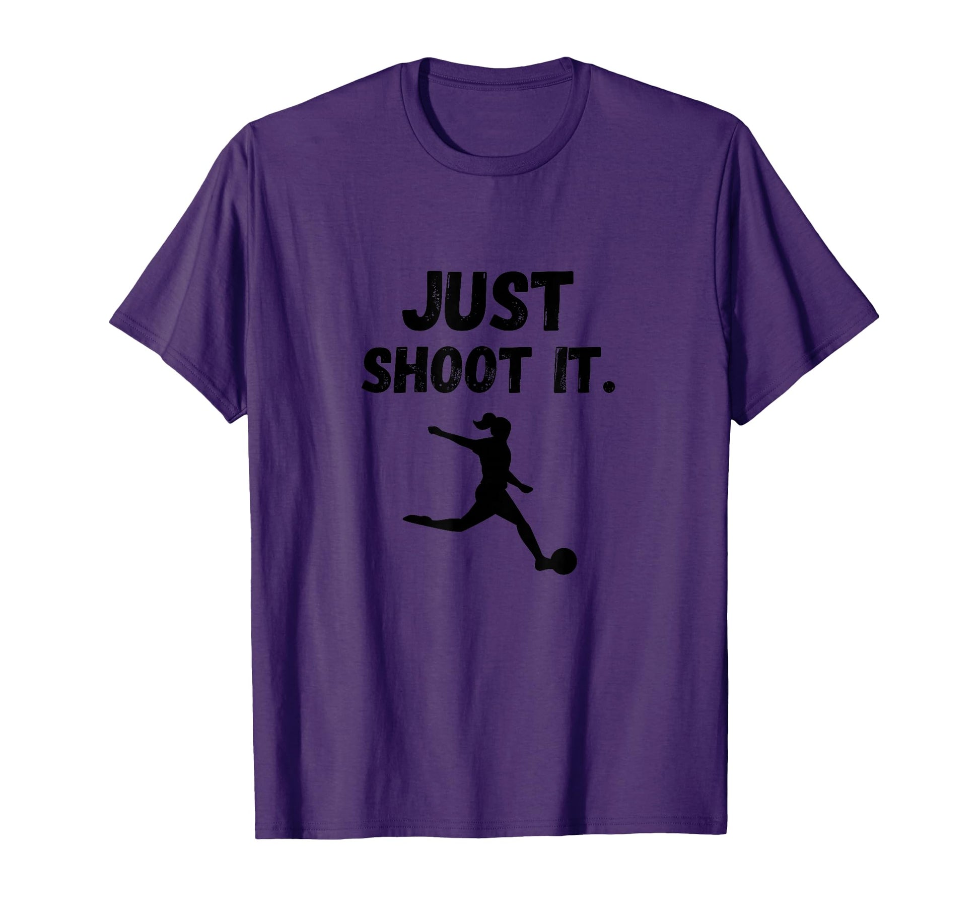 Soccer Player Just Shoot It T-Shirt - Aesthetic Graphic Men Women - T-Shirt, Sweatshirt, Hoodie