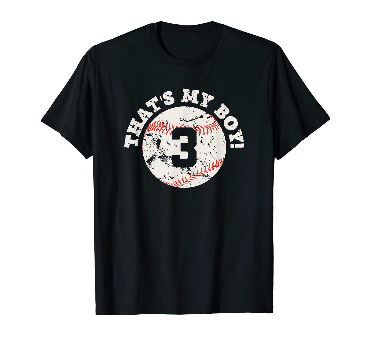 Thats My 3 Baseball Player Mom Or T-Shirt - Minimalist Print for Adults - T-Shirt, Sweatshirt, Hoodie