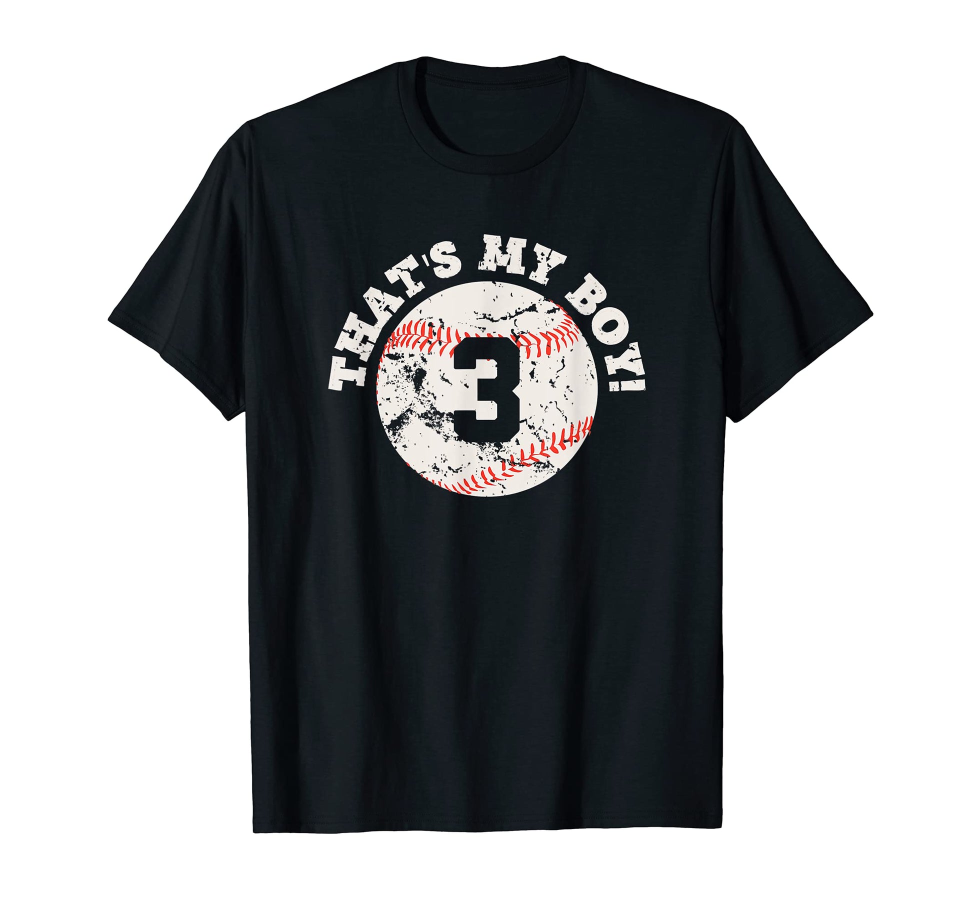 Thats My 3 Baseball Player Mom Or T-Shirt - Minimalist Print for Adults - T-Shirt, Sweatshirt, Hoodie