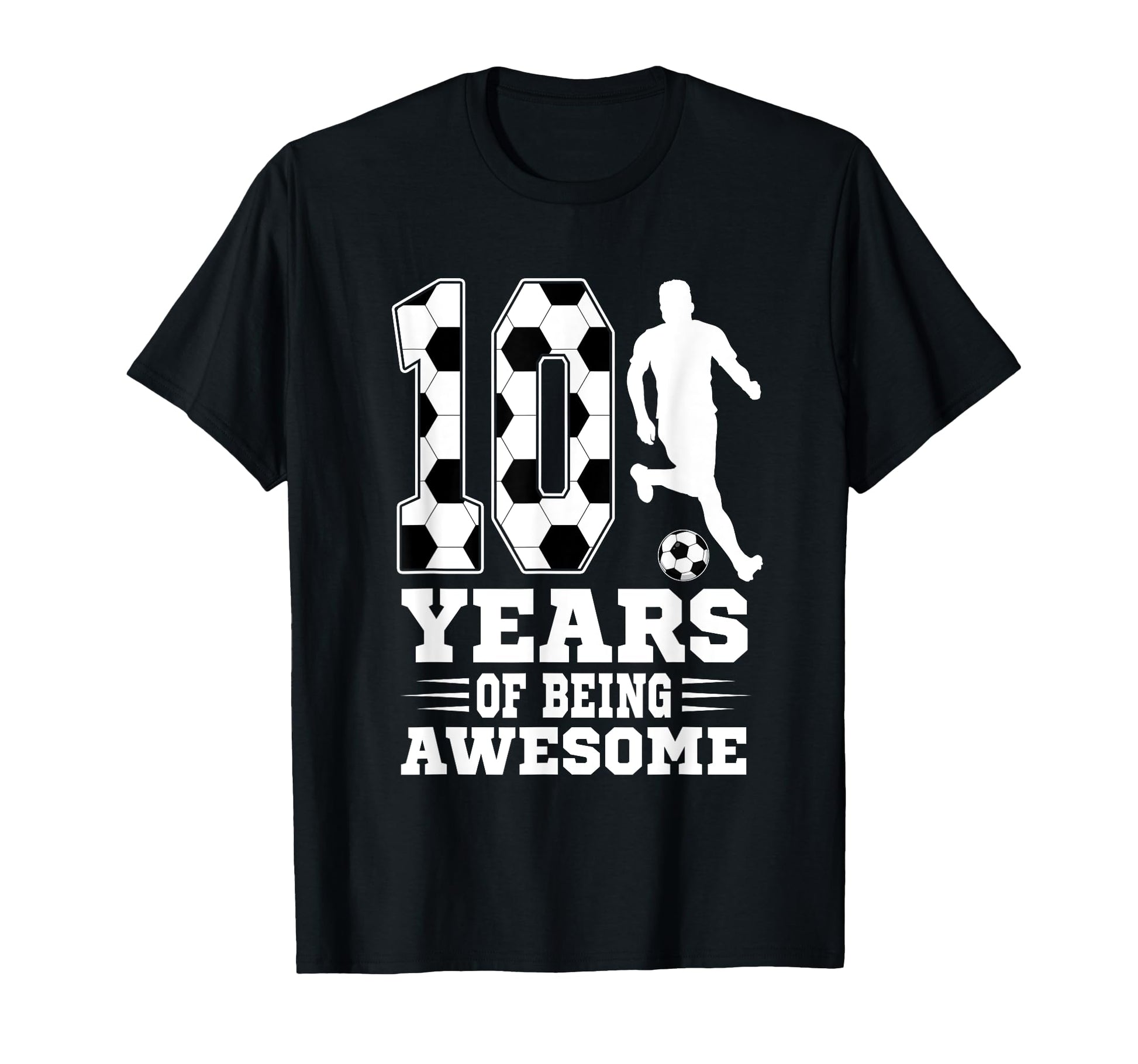 10 Years Being Awesome Birthday T-Shirt - Minimalist Print Men Women - T-Shirt, Sweatshirt, Hoodie