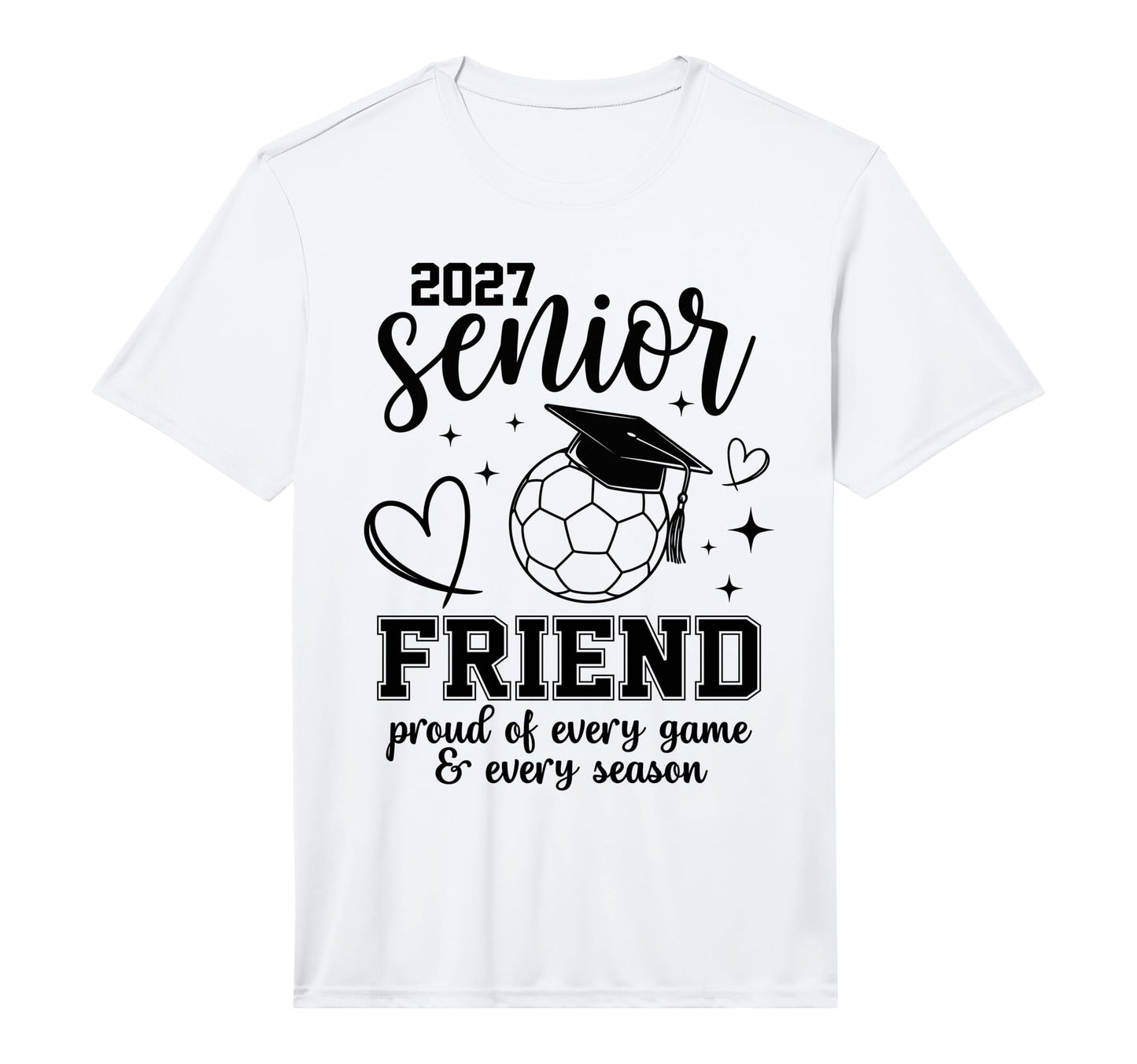 2027 Senior Soccer Friend Proud Family T-Shirt - Custom Art Print Unisex - T-Shirt, Sweatshirt, Hoodie