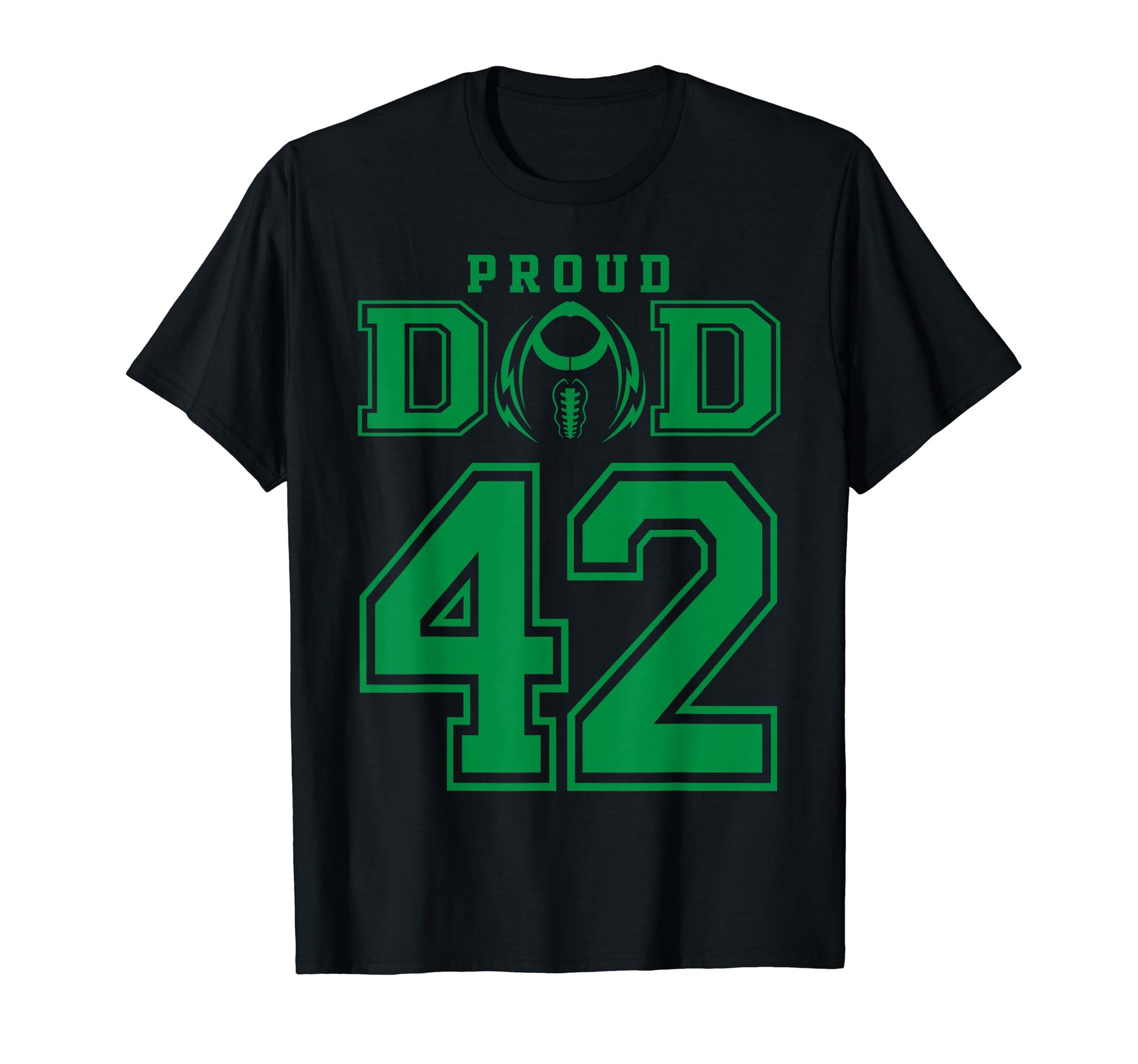 Custom Proud Football Dad Number 42 T-Shirt - Aesthetic Graphic Men Women - T-Shirt, Sweatshirt, Hoodie