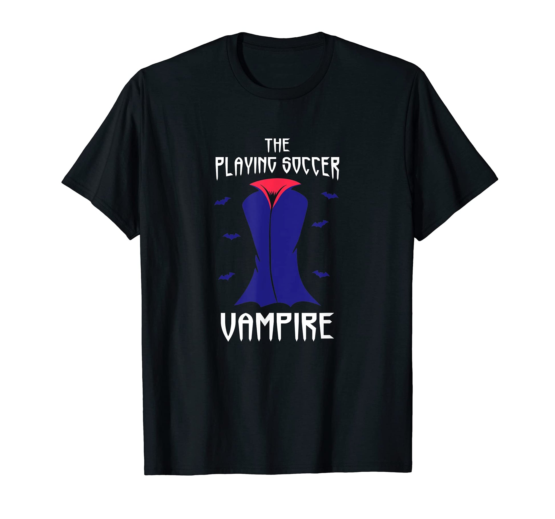 Playing Soccer Vampire Halloween Soccer T-Shirt - Unique Graphic Men Women - T-Shirt, Sweatshirt, Hoodie