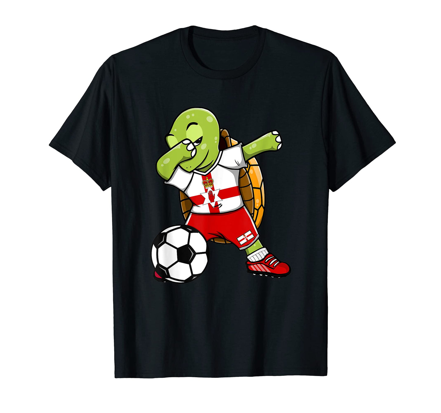 Dabbing Turtle Northern Ireland T-Shirt - Novelty Apparel for Adults - T-Shirt, Sweatshirt, Hoodie