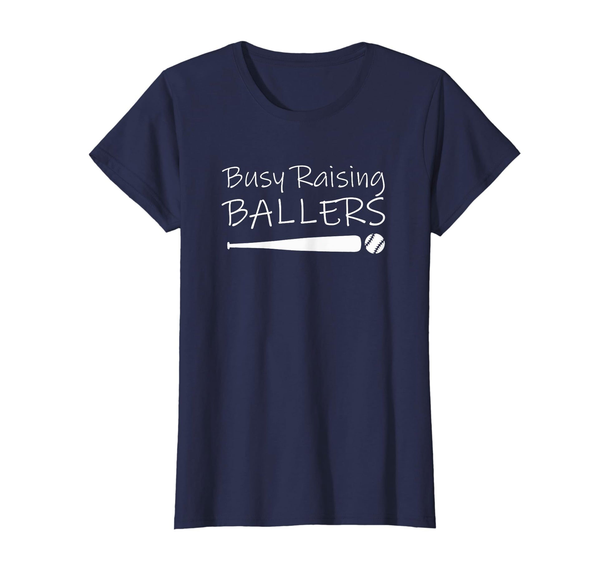 Womens Busy Raising Ballers Baseball Moms T-Shirt - Graphic Print Men Women - T-Shirt, Sweatshirt, Hoodie