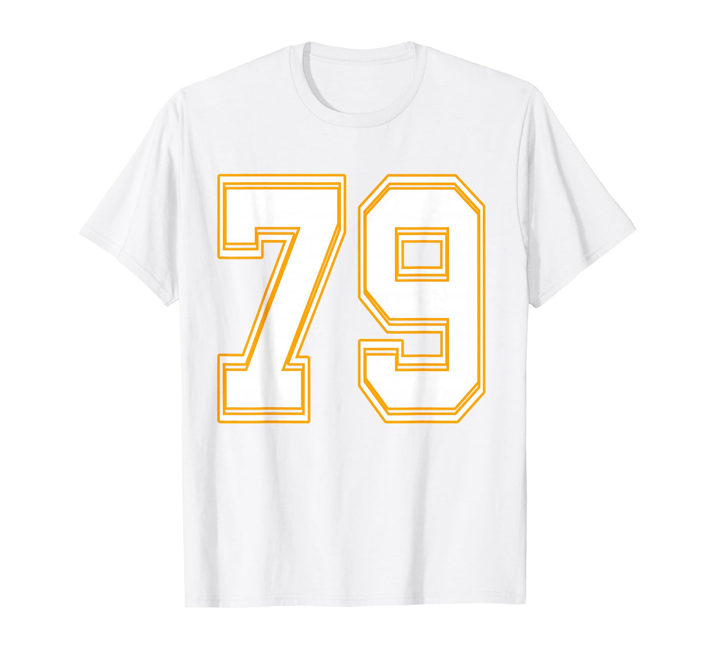 Number 79 Red Yellow White Football T-Shirt - Streetwear Style Unisex - T-Shirt, Sweatshirt, Hoodie