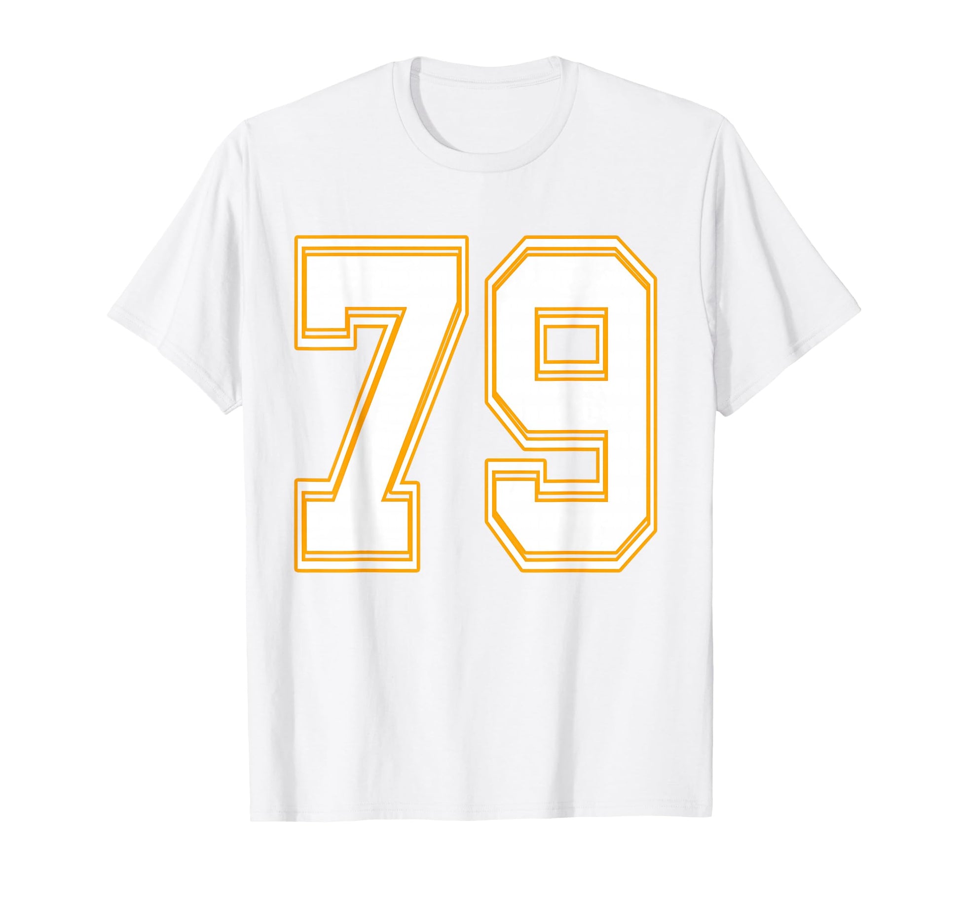 Number 79 Red Yellow White Football T-Shirt - Streetwear Style Unisex - T-Shirt, Sweatshirt, Hoodie