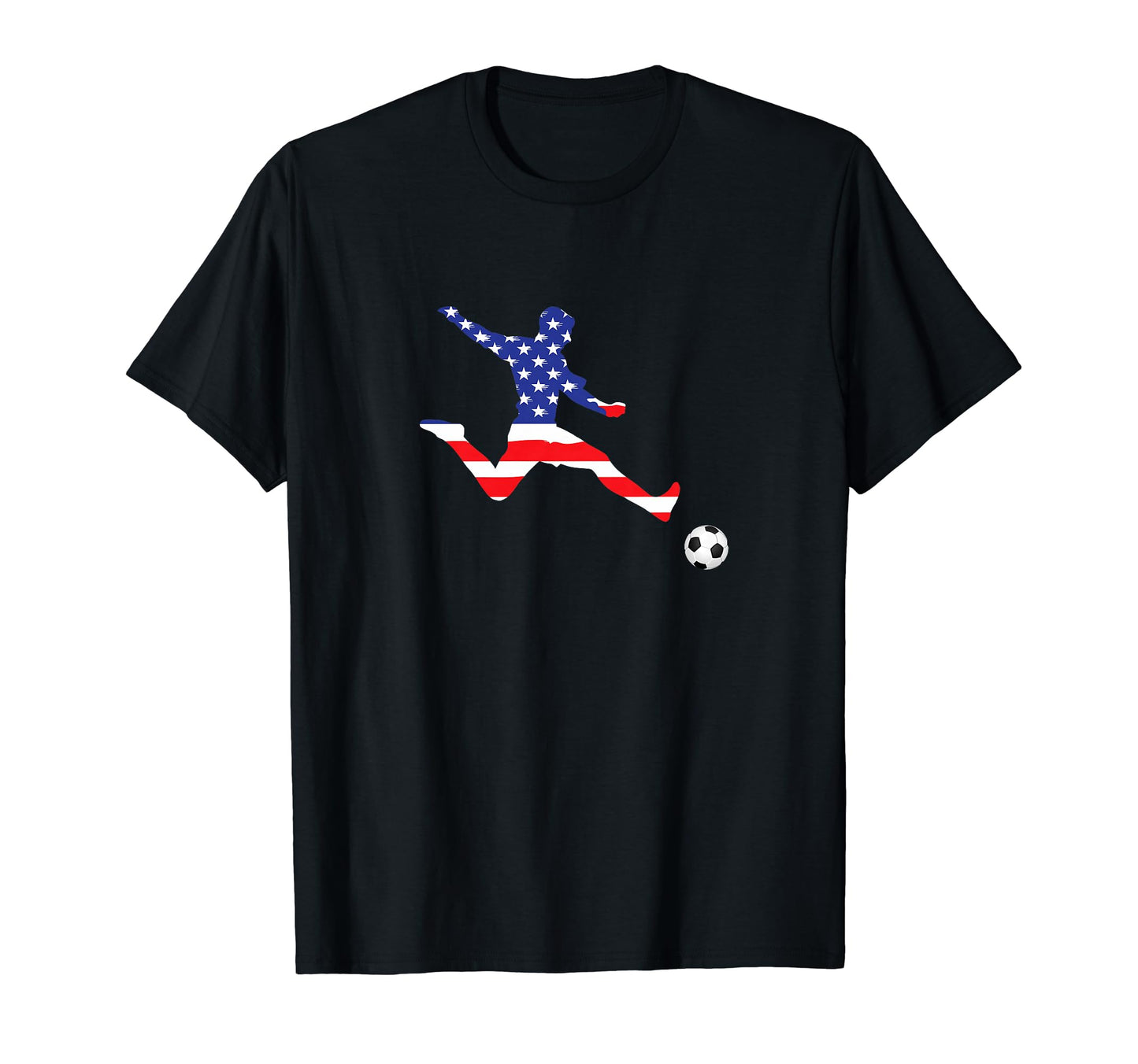 Stars Stripes Soccer Player T-Shirt - Aesthetic Graphic Men Women - T-Shirt, Sweatshirt, Hoodie