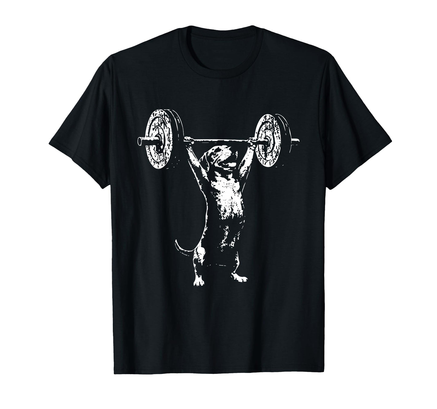 Weight Lifting Gym Dachshund Dog T-Shirt - Unique Graphic Men Women - T-Shirt, Sweatshirt, Hoodie