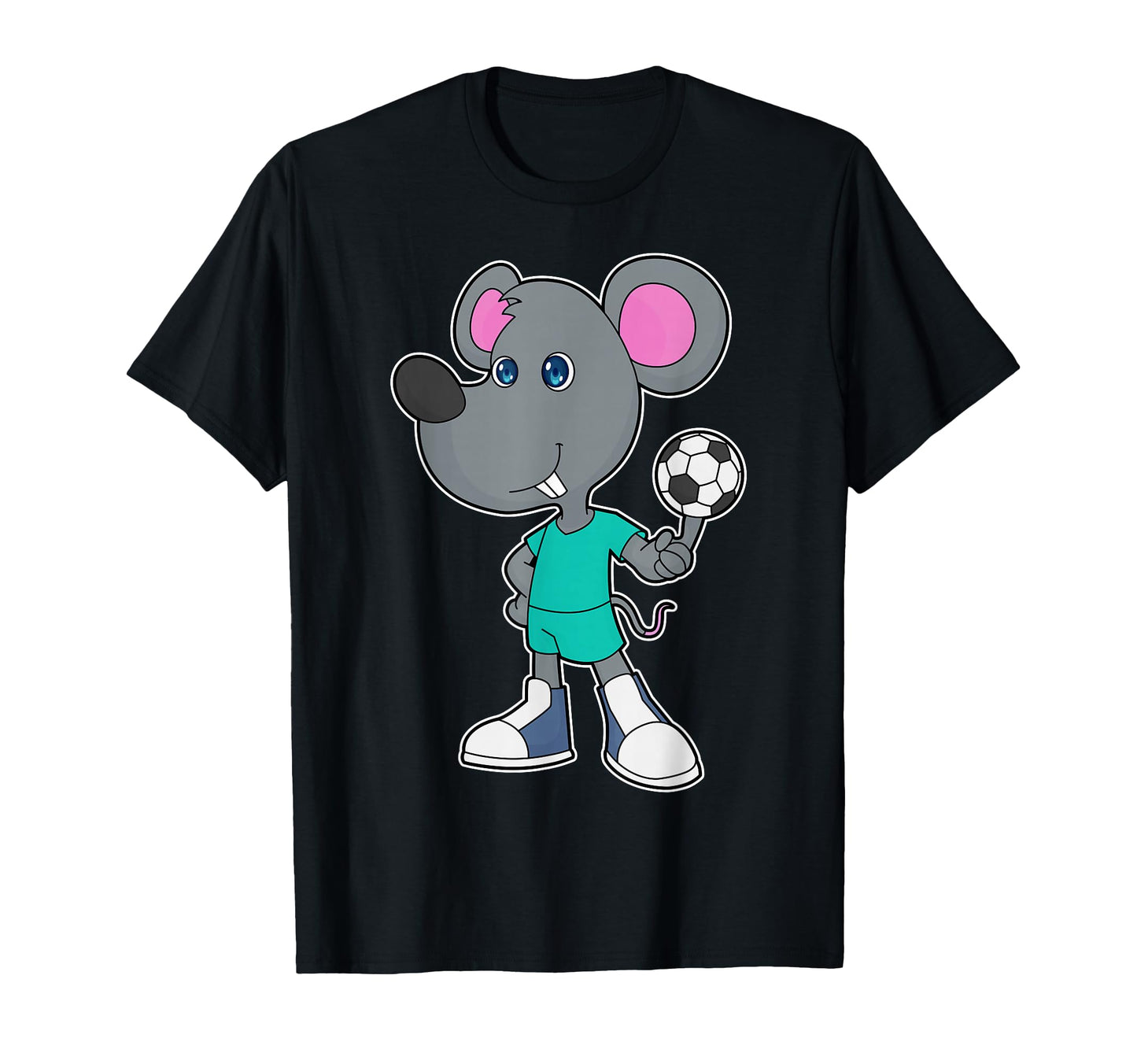 Mouse Soccer Player Soccer Sports T-Shirt - Custom Art Print Unisex - T-Shirt, Sweatshirt, Hoodie