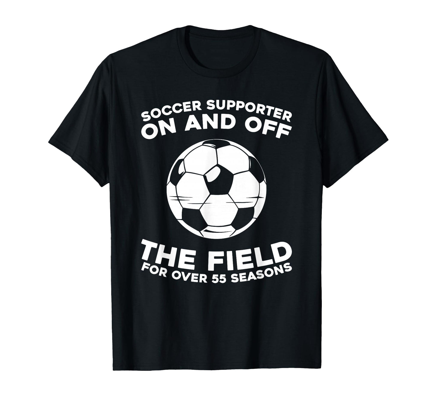 55 Years Old Player Sports Team Soccer T-Shirt - Trendy Graphic for Adults - T-Shirt, Sweatshirt, Hoodie