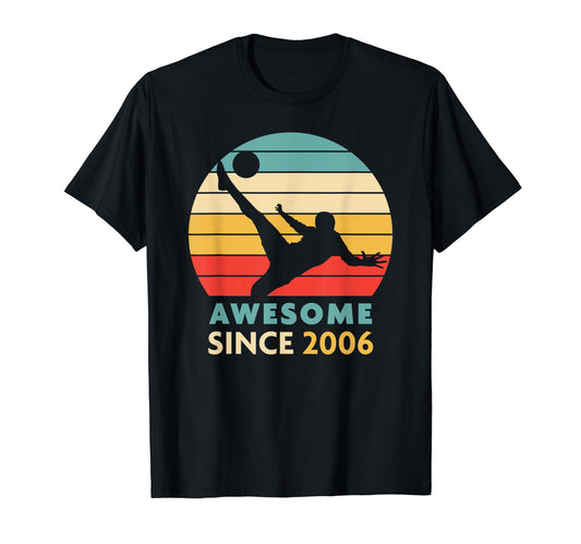 17Th Birthday Gift Soccer Awesome Since T-Shirt - Streetwear Style Unisex - T-Shirt, Sweatshirt, Hoodie
