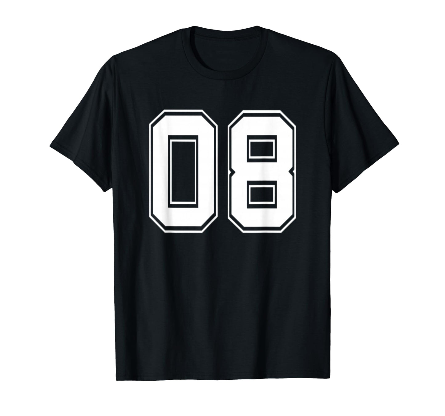 Number 08 Baseball Football Soccer T-Shirt - Trendy Graphic Unisex - T-Shirt, Sweatshirt, Hoodie