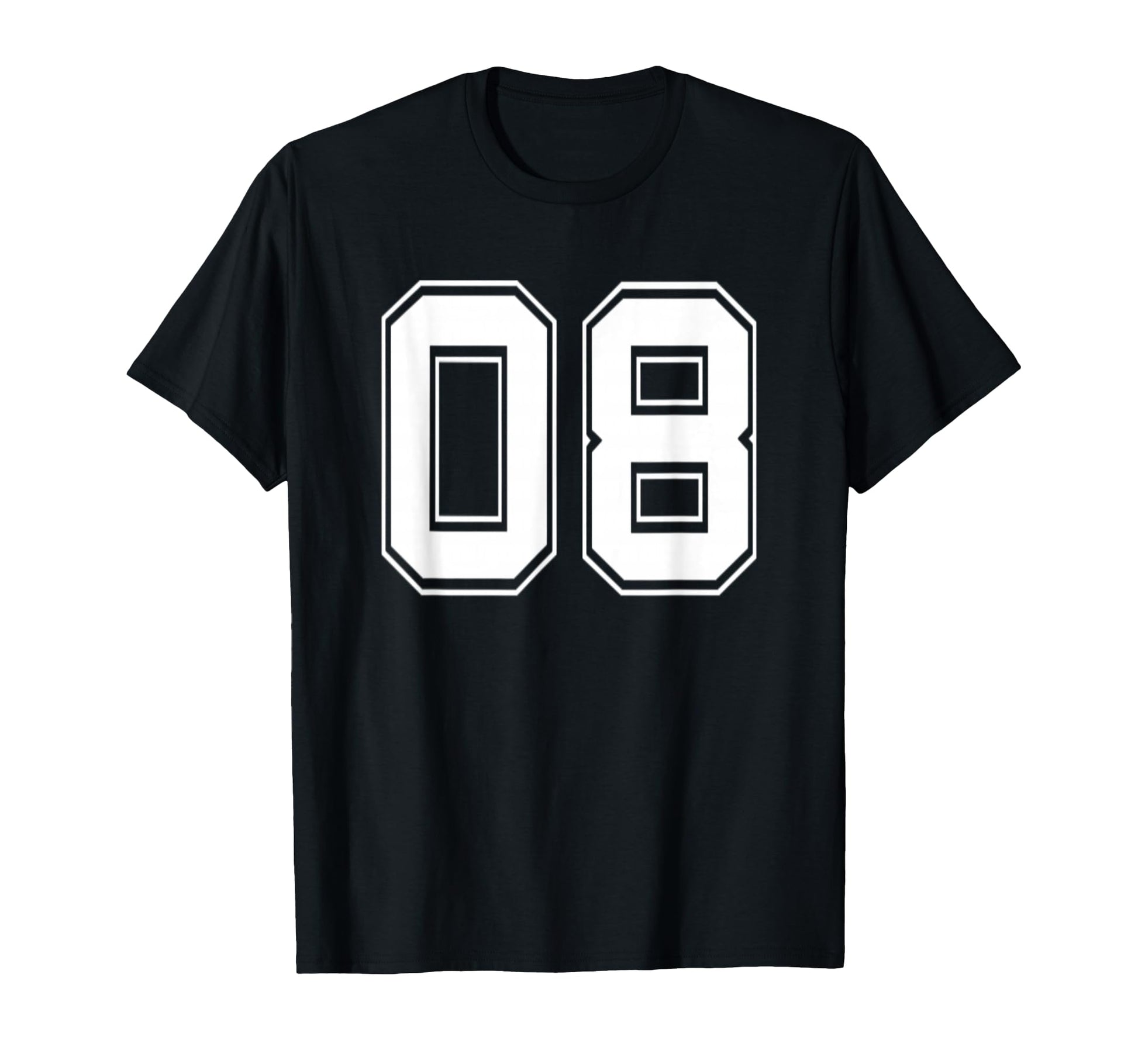 Number 08 Baseball Football Soccer T-Shirt - Trendy Graphic Unisex - T-Shirt, Sweatshirt, Hoodie