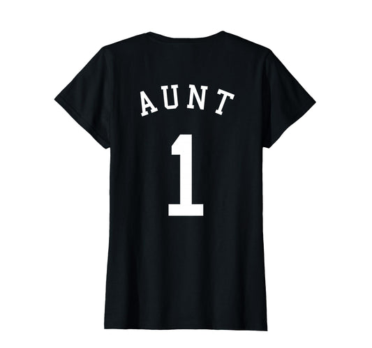 Aunt Team No 1 Basketball Hockey T-Shirt - Minimalist Print Men Women - T-Shirt, Sweatshirt, Hoodie