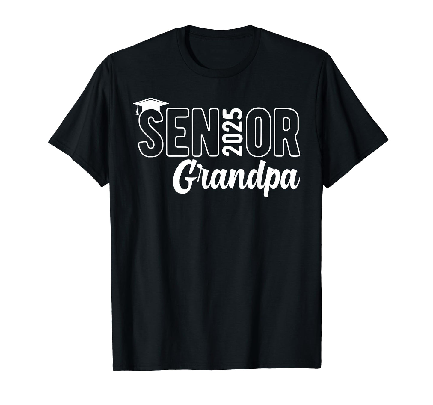 Proud Senior Grandpa 2025 Class 2025 T-Shirt - Minimalist Print Men Women - T-Shirt, Sweatshirt, Hoodie