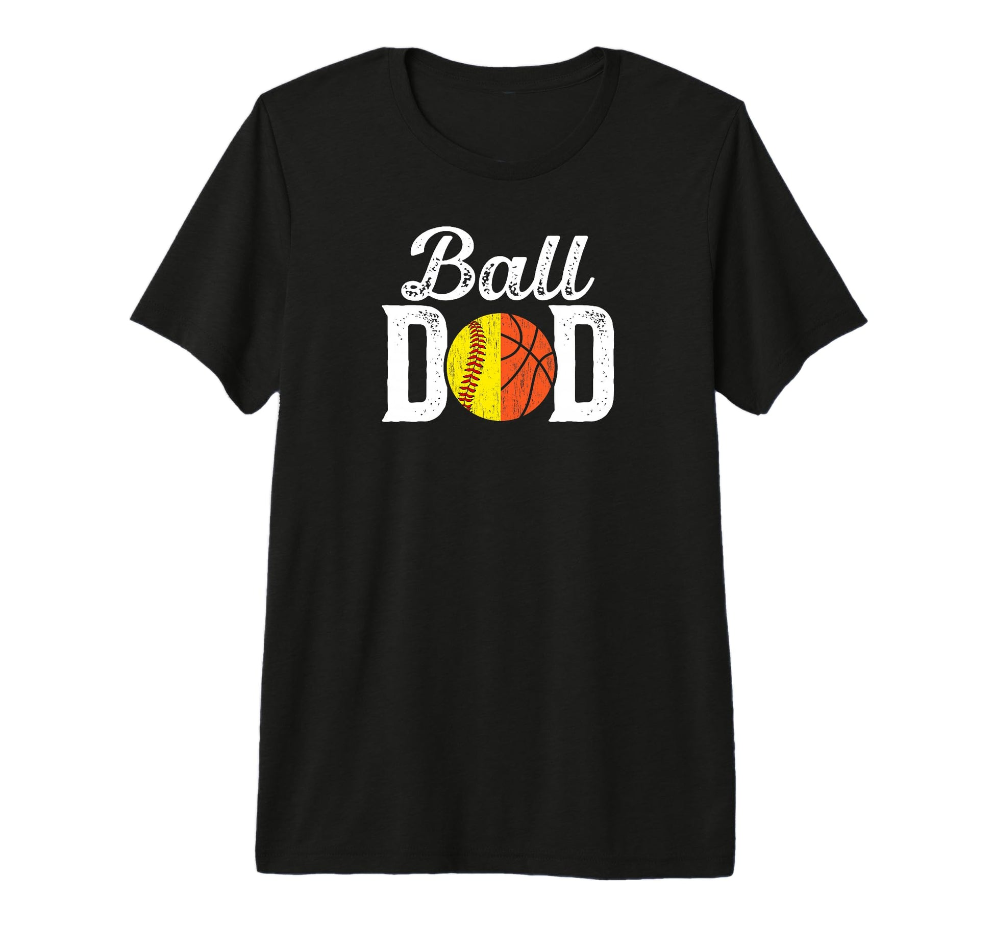 Mens Ball Dad Proud Softball T-Shirt - Casual Everyday Wear Men Women - T-Shirt, Sweatshirt, Hoodie