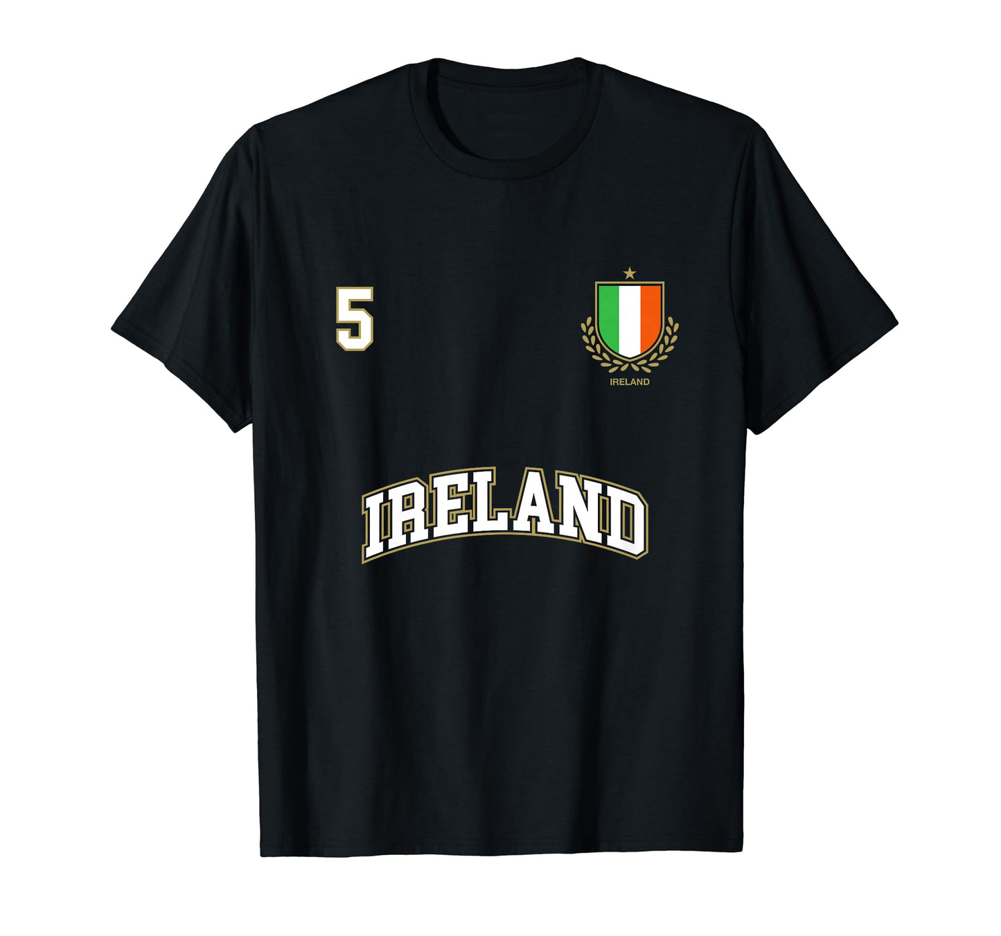 Ireland Team Sports Number 5 Soccer T-Shirt - Graphic Print Men Women - T-Shirt, Sweatshirt, Hoodie