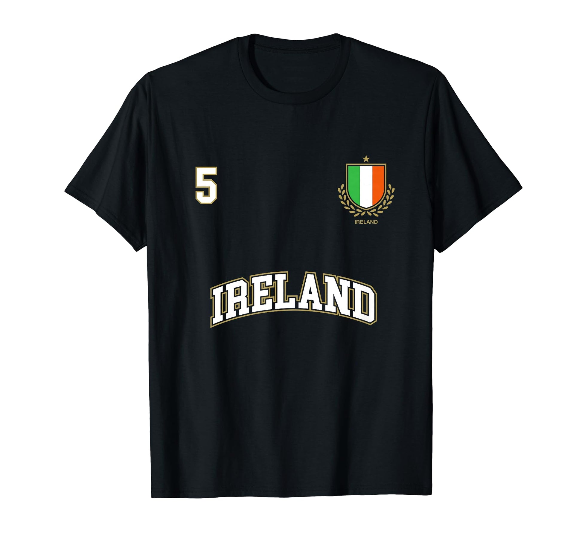 Ireland Team Sports Number 5 Soccer T-Shirt - Graphic Print Men Women - T-Shirt, Sweatshirt, Hoodie
