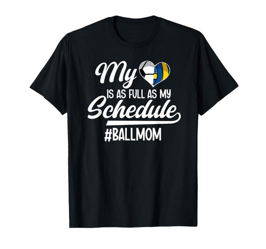 Ball Mom Proud Soccer Volleyball Mom T-Shirt - Custom Art Print Men Women - T-Shirt, Sweatshirt, Hoodie