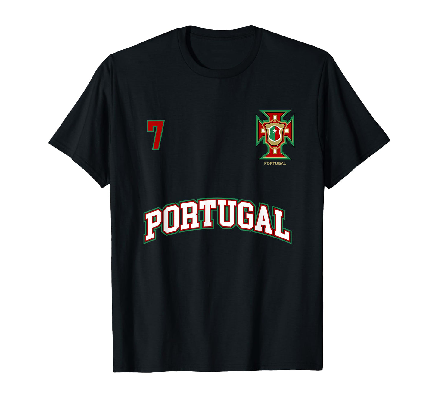 Portugal Number 7 Back Soccer Team T-Shirt - Novelty Apparel Men Women - T-Shirt, Sweatshirt, Hoodie