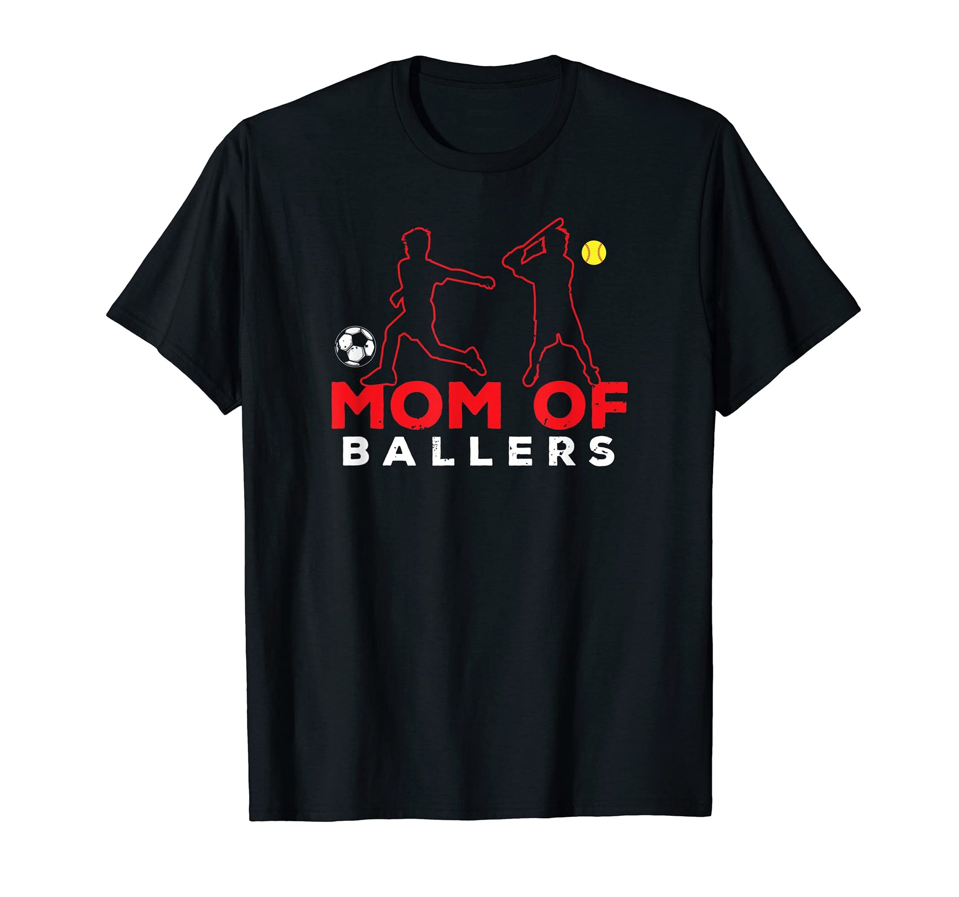 Mom Ballers Softball Playerr T-Shirt - Minimalist Print for Adults - T-Shirt, Sweatshirt, Hoodie