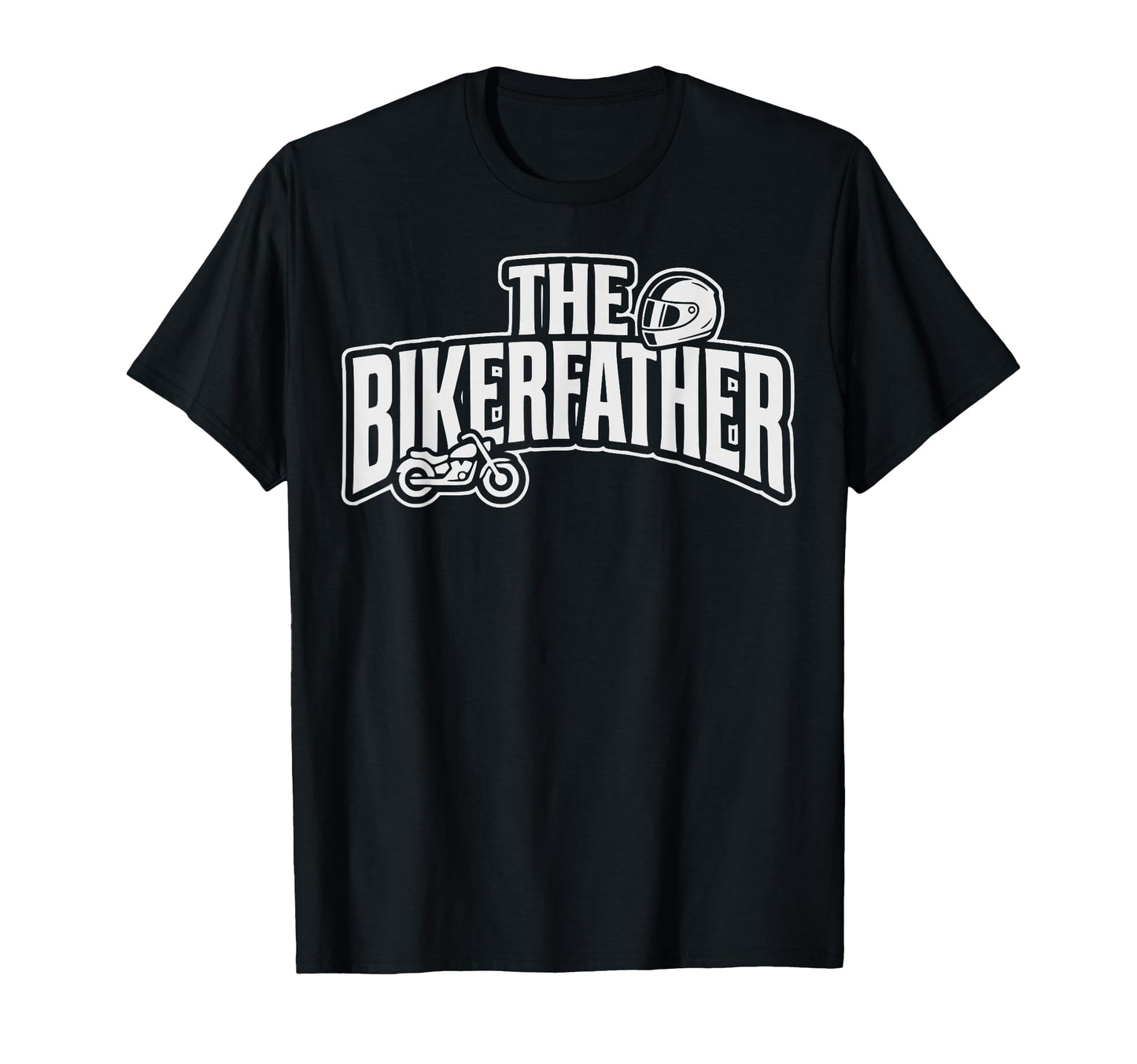 Bikerfather Motorcycle Dad Rider T-Shirt - Custom Art Print for Adults - T-Shirt, Sweatshirt, Hoodie