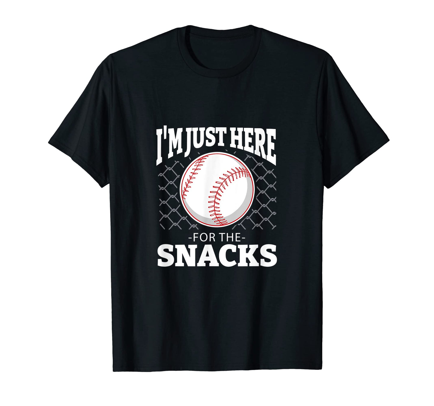 Im Just Here Snackd Funny Baseball T-Shirt - Aesthetic Graphic Unisex - T-Shirt, Sweatshirt, Hoodie