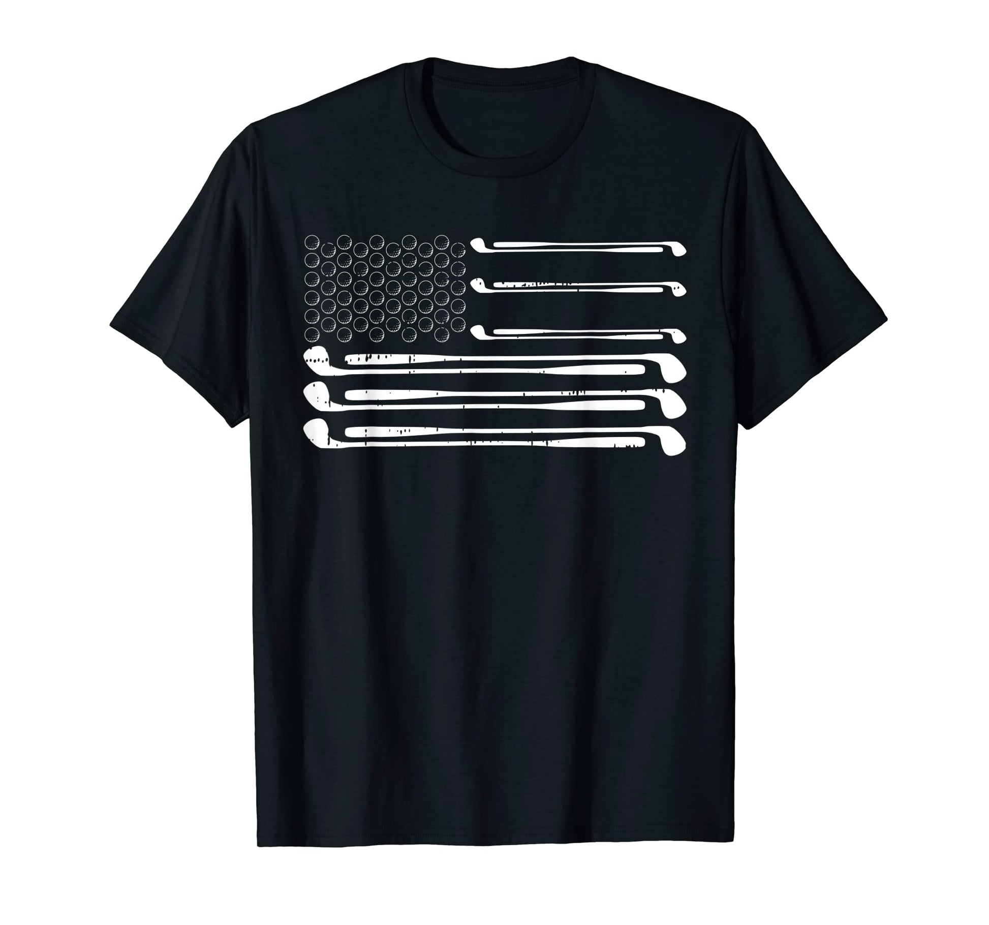 Usa Flag Golf Club Ball Patriotic Golfer T-Shirt - Custom Art Print Unisex - T-Shirt, Sweatshirt, Hoodie