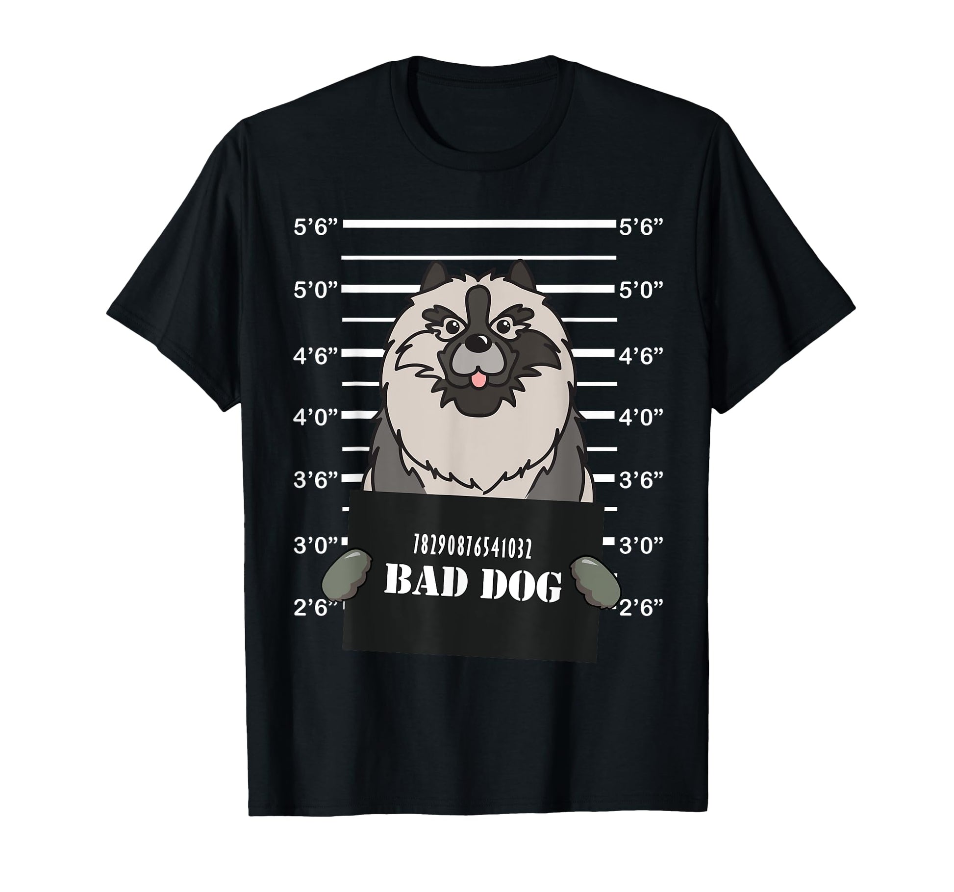 Keeshond Crime Photo Bad Dog Mom Dad Gift T-Shirt - Custom Art Print Unisex - T-Shirt, Sweatshirt, Hoodie