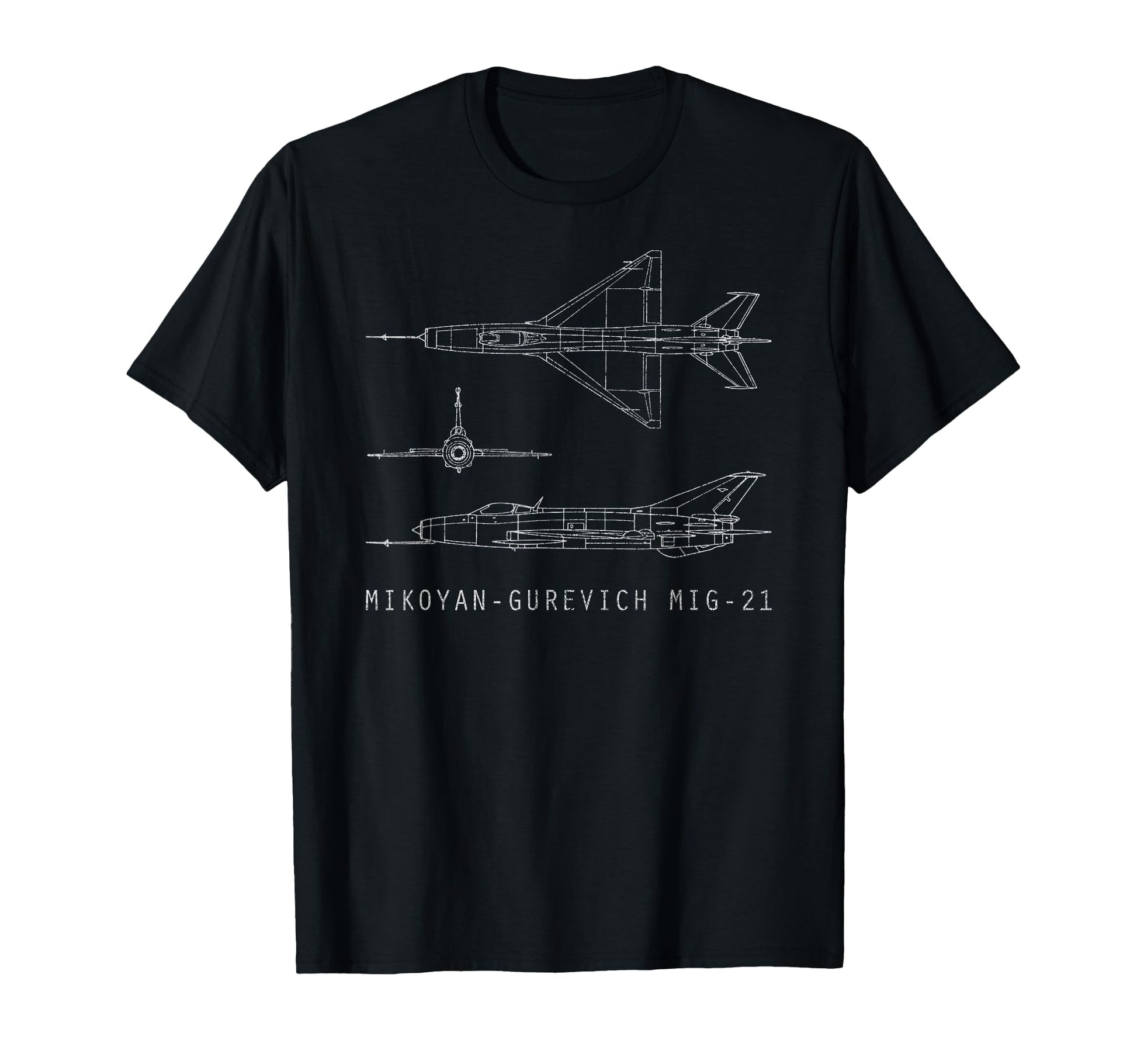 Mig 21 Russian Fighter Plane Diagram T-Shirt - Aesthetic Graphic Men Women - T-Shirt, Sweatshirt, Hoodie