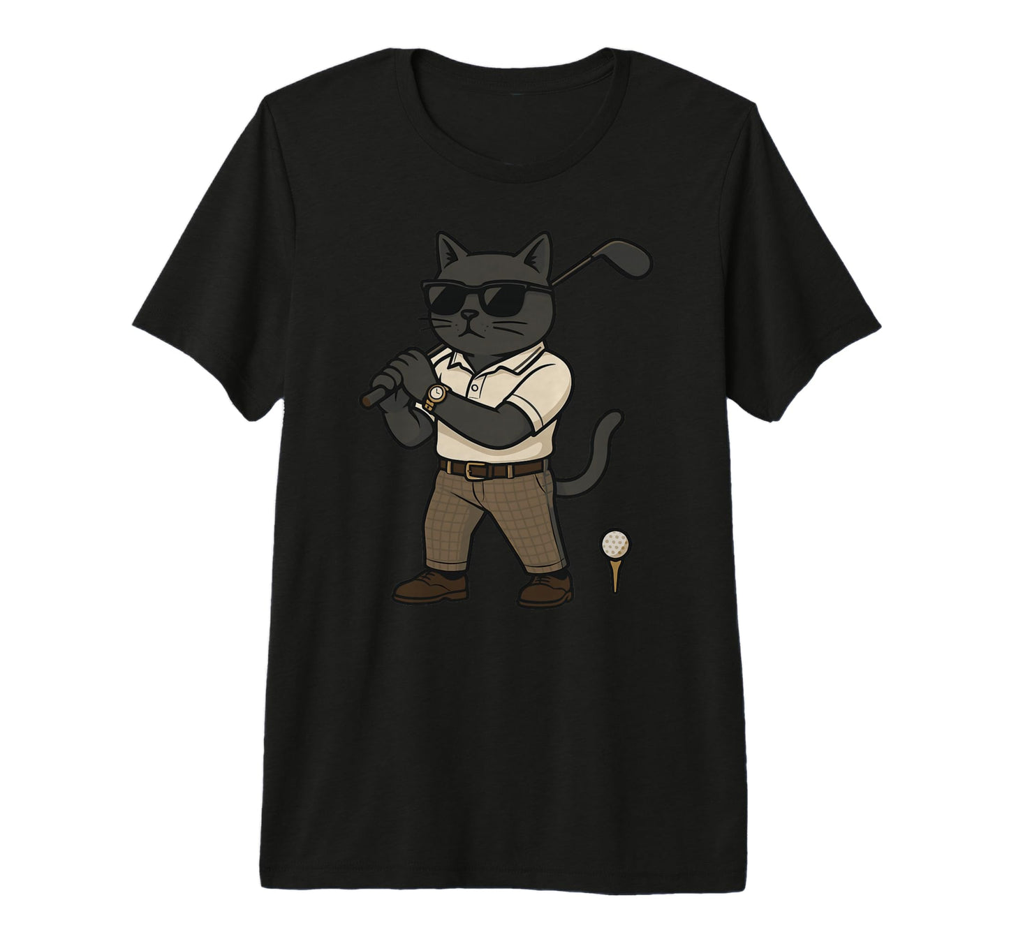 Golf Cat Dad Golfing Golfer Club Balls T-Shirt - Streetwear Style Unisex - T-Shirt, Sweatshirt, Hoodie