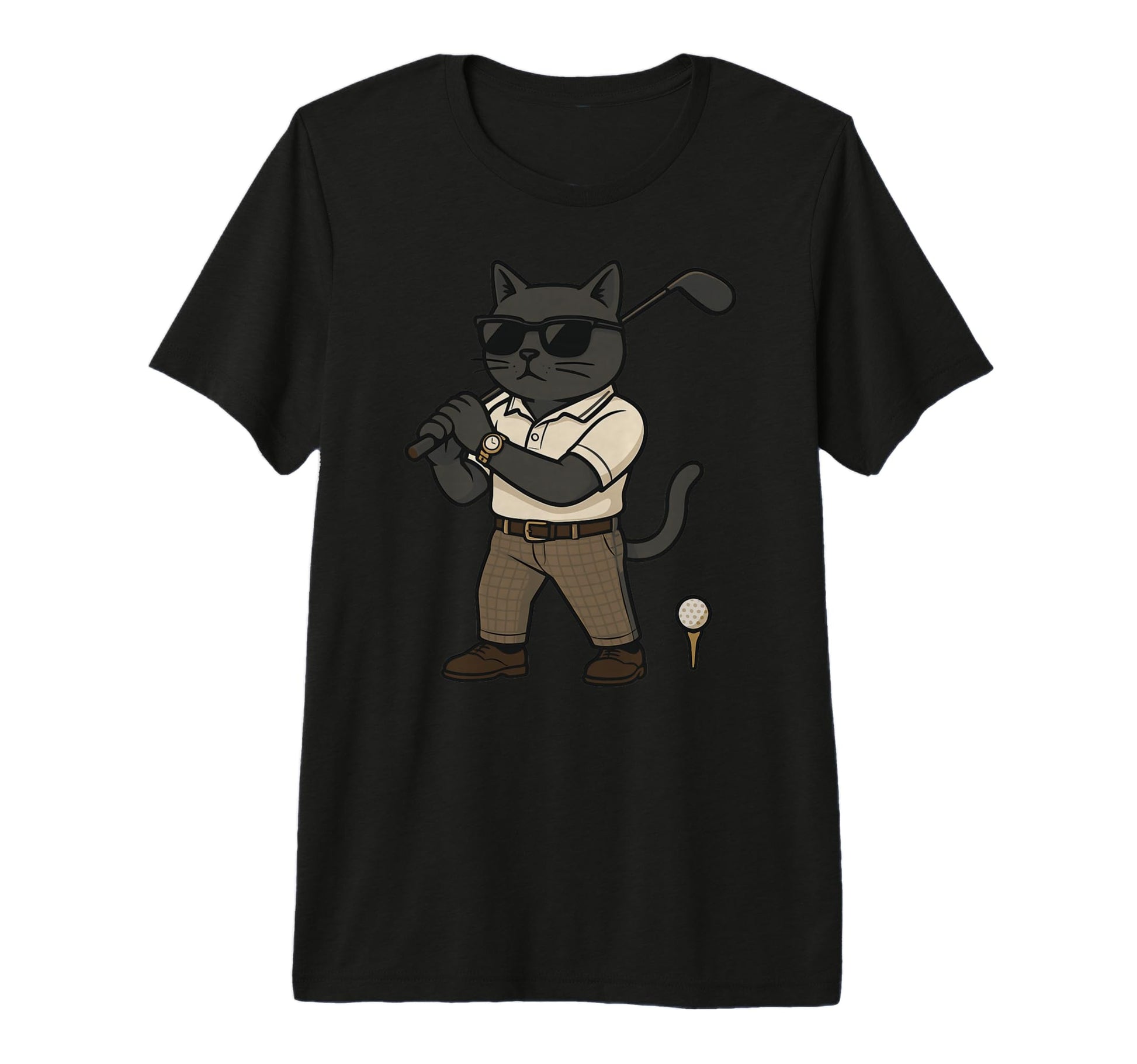 Golf Cat Dad Golfing Golfer Club Balls T-Shirt - Streetwear Style Unisex - T-Shirt, Sweatshirt, Hoodie