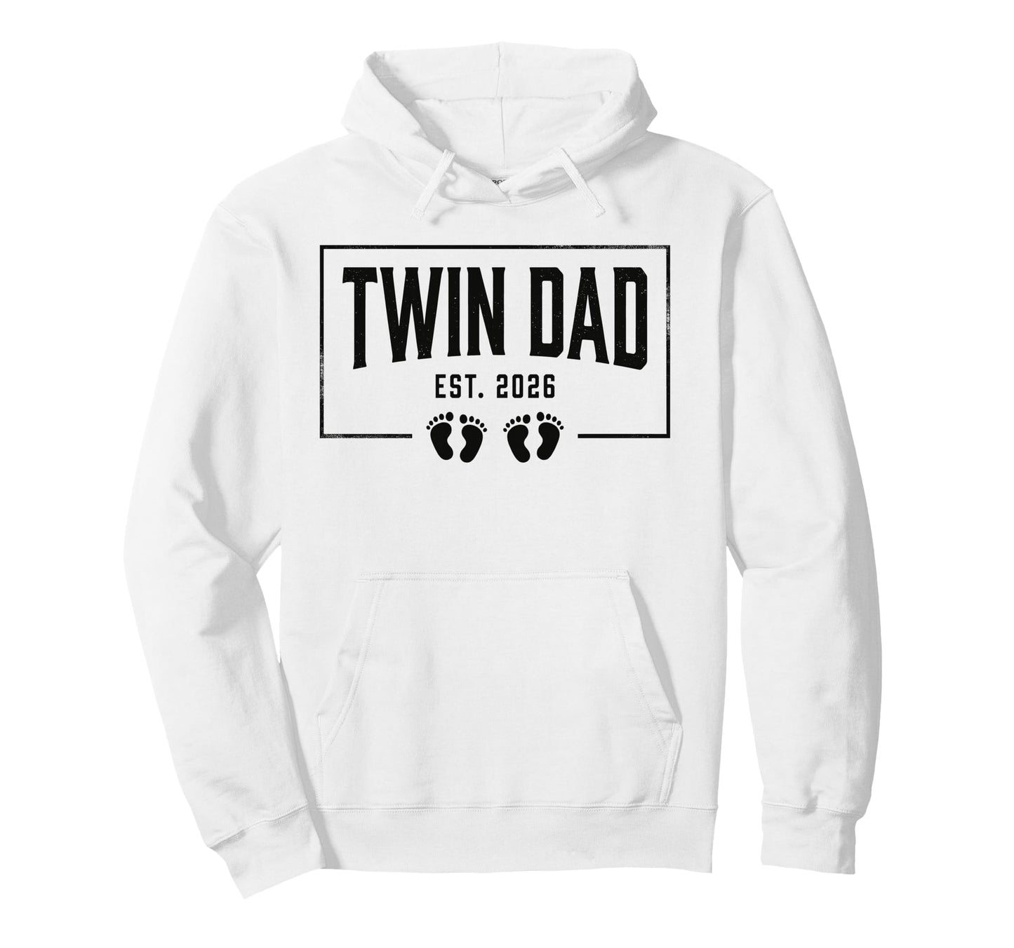 Twin Dad Est 2026 Pregnancy Announcement Hoodie - Graphic Print Men Women - T-Shirt, Sweatshirt, Hoodie