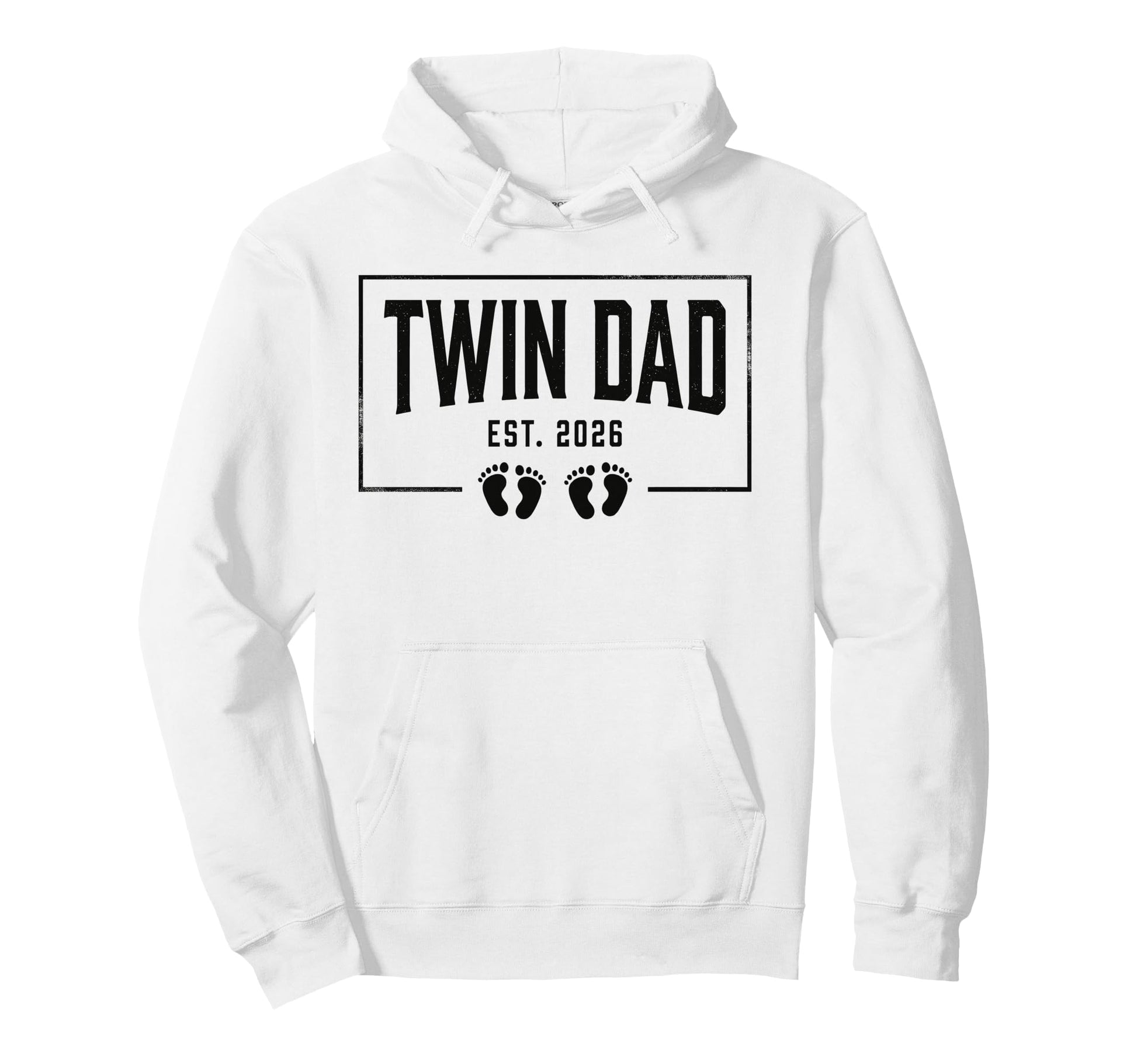 Twin Dad Est 2026 Pregnancy Announcement Hoodie - Graphic Print Men Women - T-Shirt, Sweatshirt, Hoodie