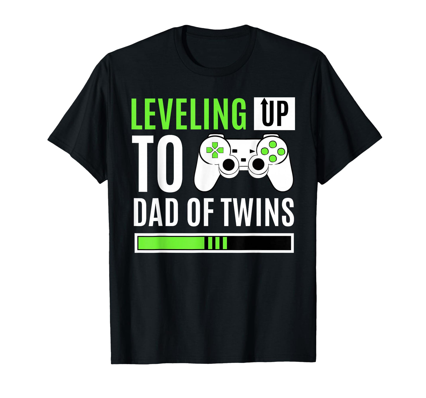 Leveling Up To Dad Twins Gaming T-Shirt - Custom Art Print Men Women - T-Shirt, Sweatshirt, Hoodie