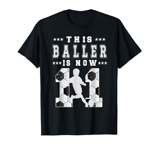 11Th Birthday Soccer Eleven Year Old T-Shirt - Minimalist Print Men Women - T-Shirt, Sweatshirt, Hoodie