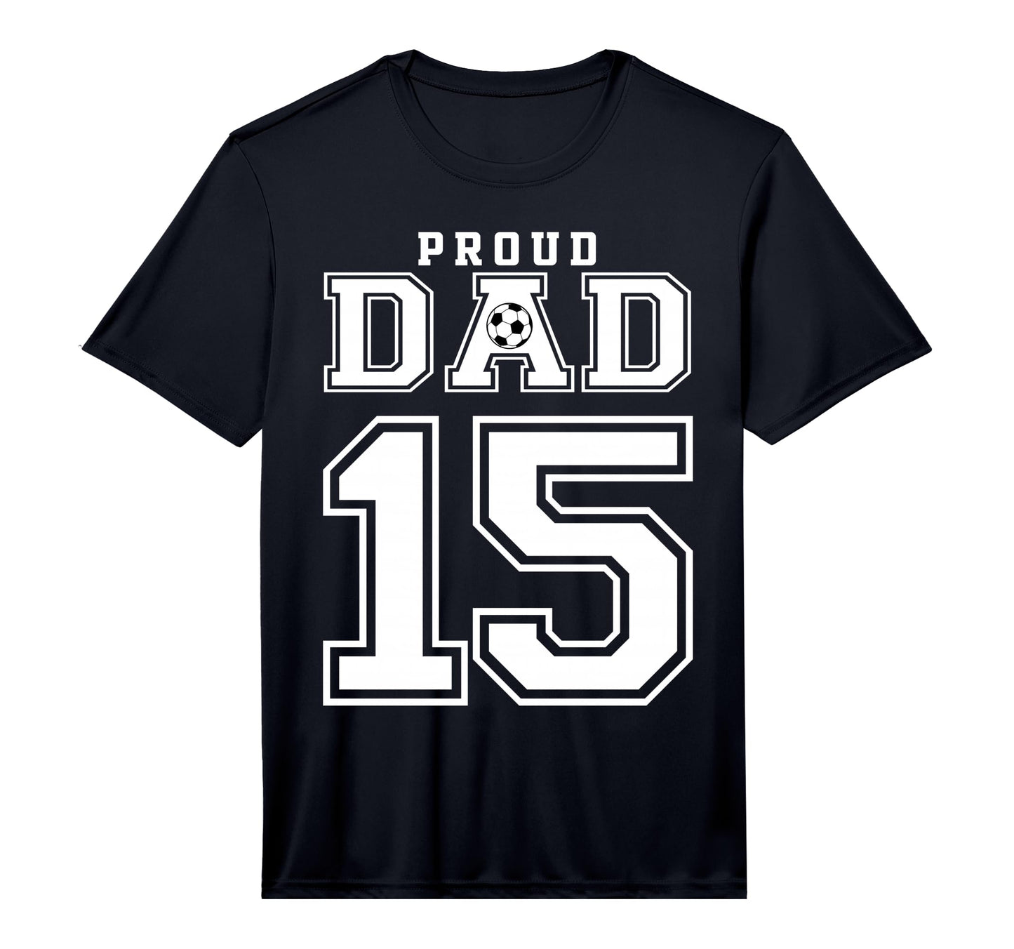 Number 15 Custom Proud Soccer Futbol T-Shirt - Custom Art Print for Adults - T-Shirt, Sweatshirt, Hoodie