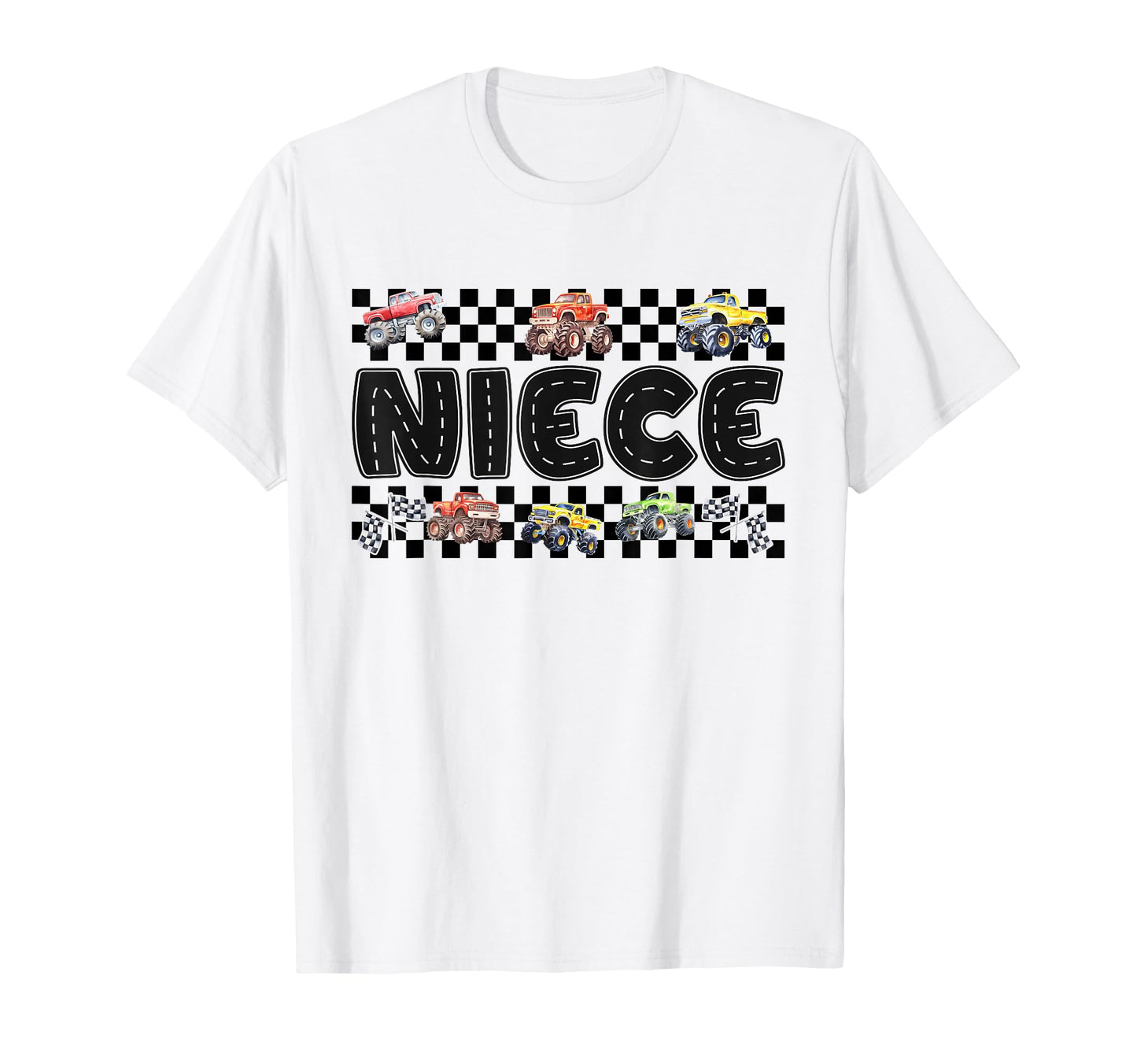 Niece Monster Truck Family Crew Birthday T-Shirt - Novelty Apparel Unisex - T-Shirt, Sweatshirt, Hoodie